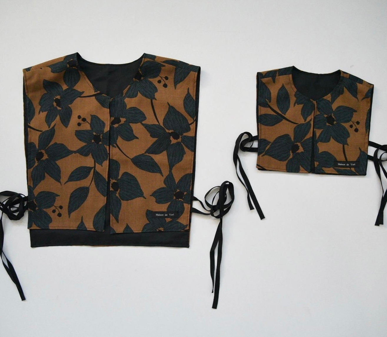 付け襟ベスト Brown