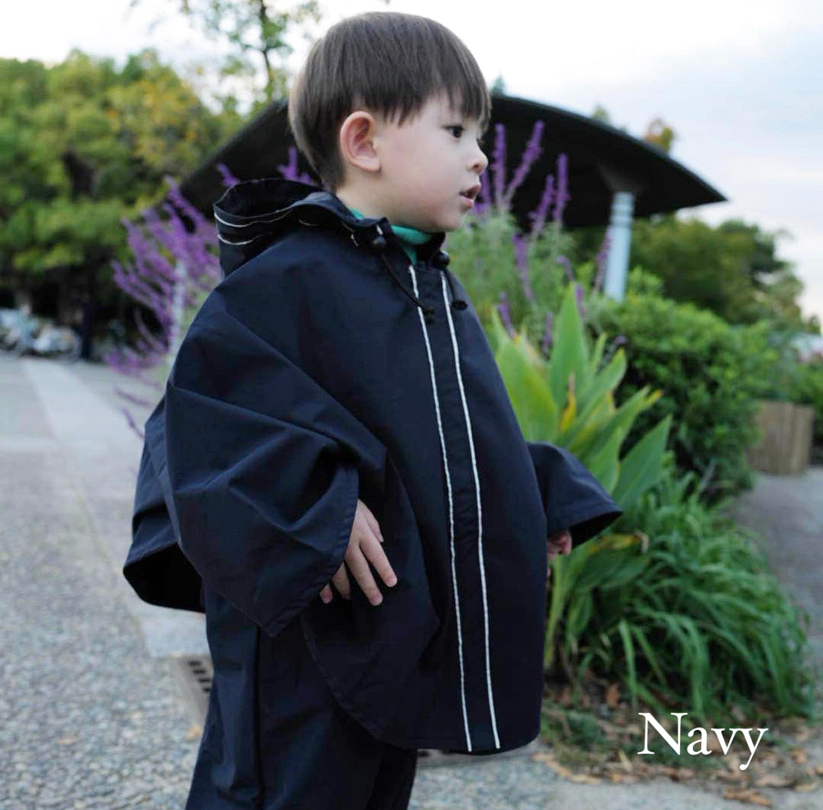 Limited edt PLAY PONCHO Navy/Black