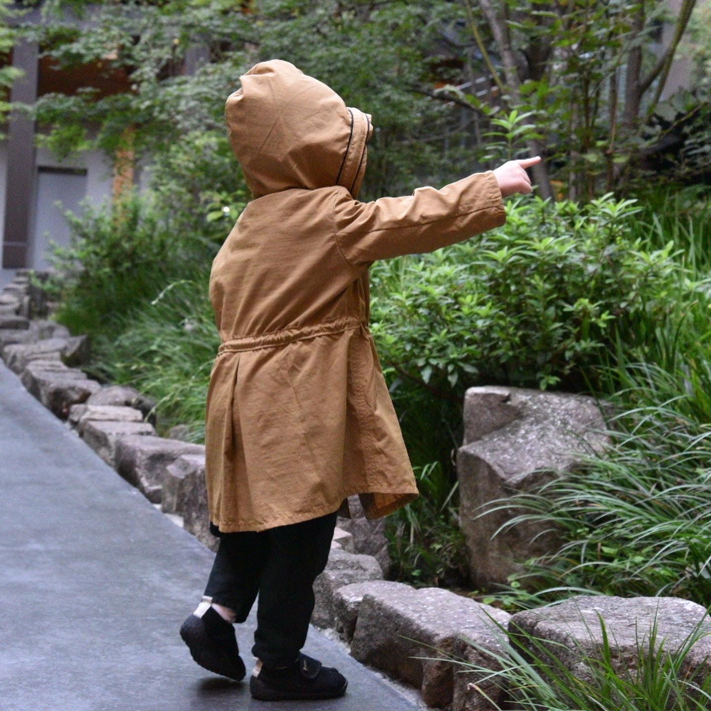 撥水HOODCOAT Beige/ Navy